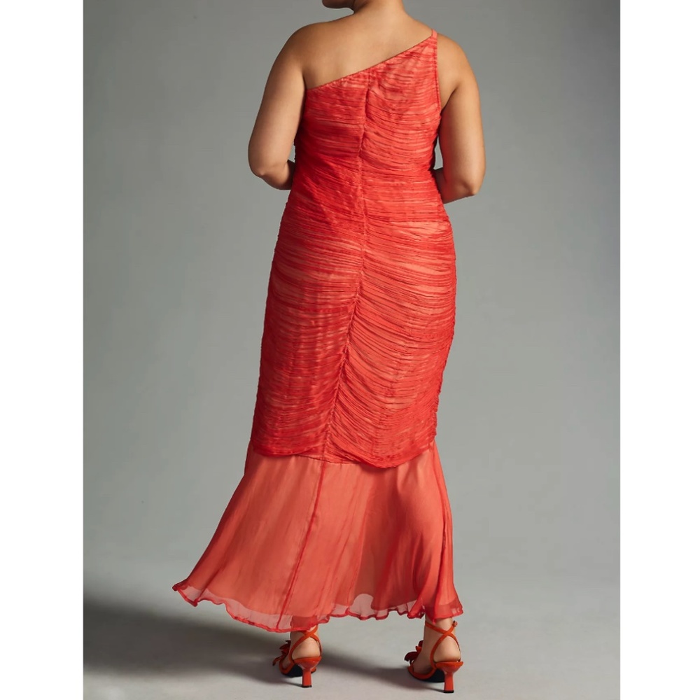 Vineet Bahl Ruched One Shoulder Dress Size XL - Picture 3 of 5